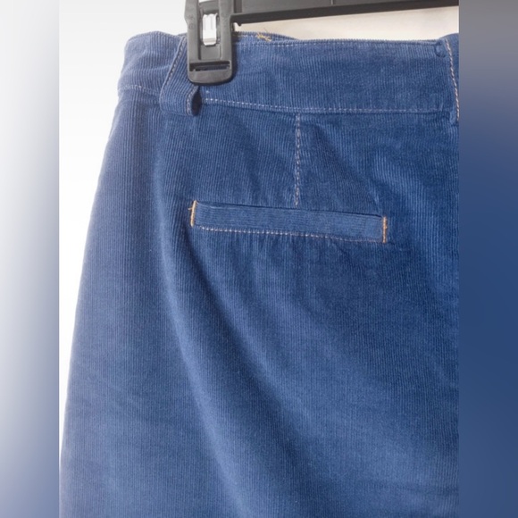Brooks Brothers Navy Corduroy Skirt With Zipper Pockets Size 8 - Picture 6 of 10